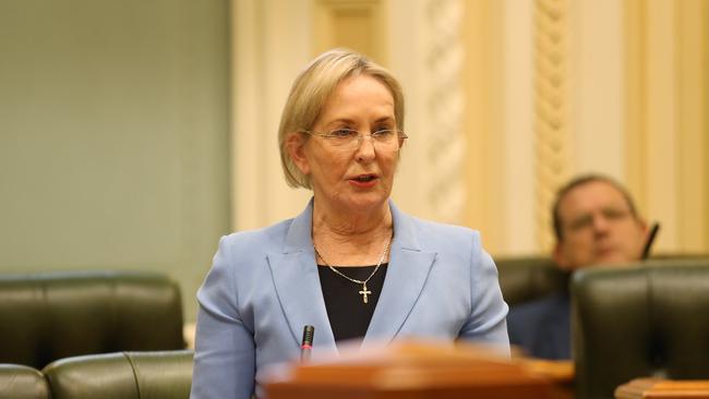 Mudgeeraba MP Ros Bates speaking in parliament. Picture: Tara Croser.