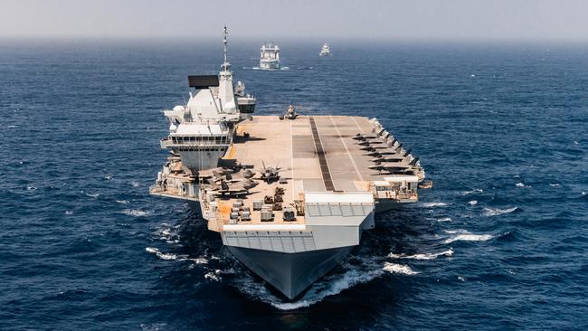 HMS Prince of Wales’ goal is to reaffirm the UK’s commitment to the security of the Mediterranean and Indo-Pacific region. Over the course of the deployment, upwards of 4,500 British military personnel will be involved, including nearly 600 RAF and 900 soldiers alongside 2,500 Royal Navy sailors and Royal Marines. Picture: UK Ministry of Defence