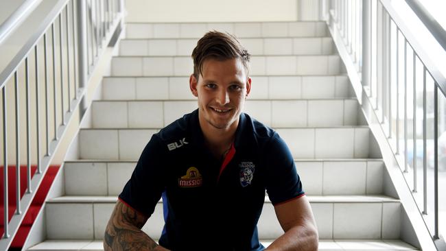 Former Western Bulldogs star Clay Smith is making his professional comeback as a boxed. Picture: AAP