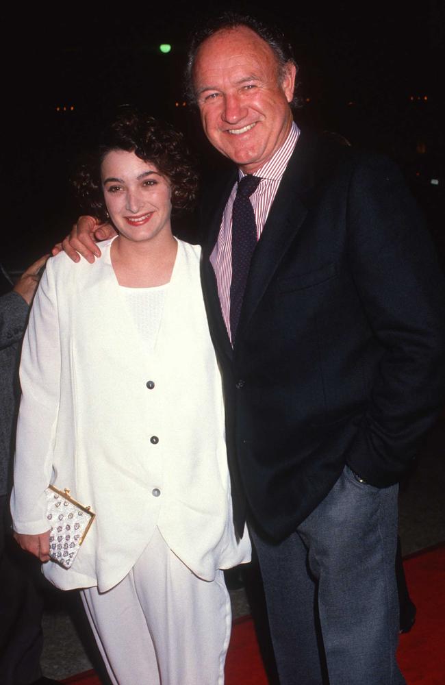 View of Leslie Hackman and her father, American actor Gene Hackman, as they attend a screening of 'Class Action' on March 13, 1991.