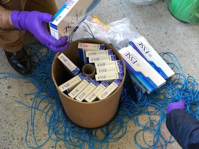 Cigarettes illegally imported in boxes of ‘braided rope’ in Burwood.