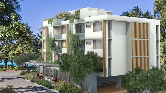 The Shara development at 71 Williams Esplanade was the first off plan sales in Palm Cove for over a decade with six apartments priced at $1.4m apiece. Picture: supplied.