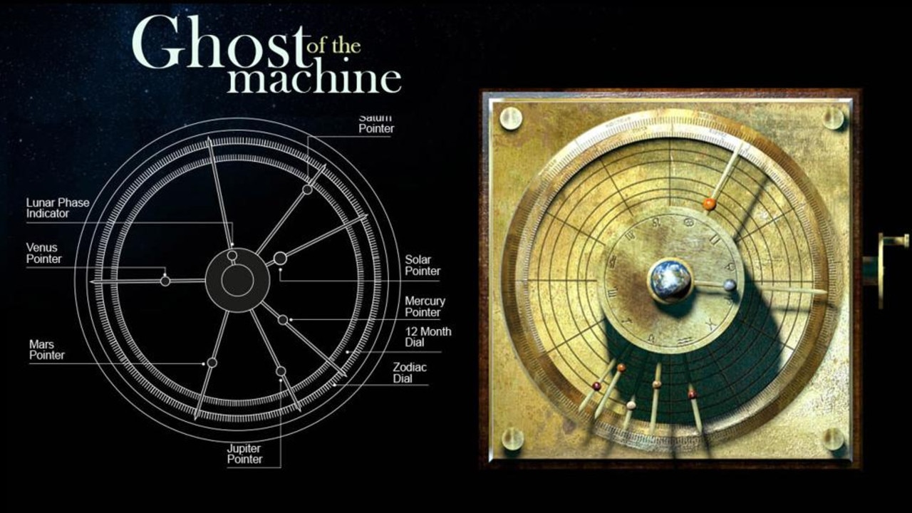 A reconstruction of a possible configuration of the Antikythera Mechanism.