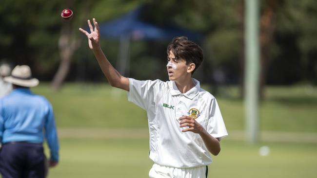 Bailey Reed claimed an early wicket for St Patrick's College. (AAP Image/Richard Walker)