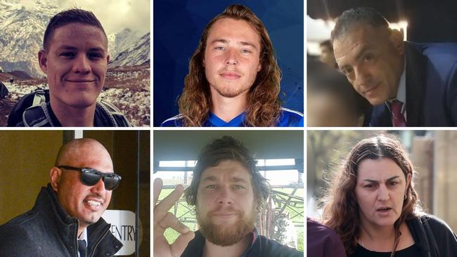 Six of the South Australians setenced after being busted through Opertaion Ironside. Pictures: Supplied