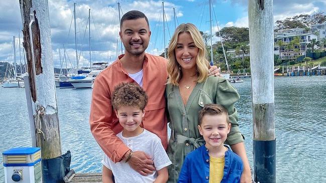 His wife Jules and sons Hudson and Archer inspired songs and sing on the album. Picture: Instagram/Guy Sebastian