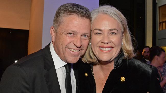 Brett and Rebecca Frizelle at Gold Coast Titans Awards night. Picture: Regina King