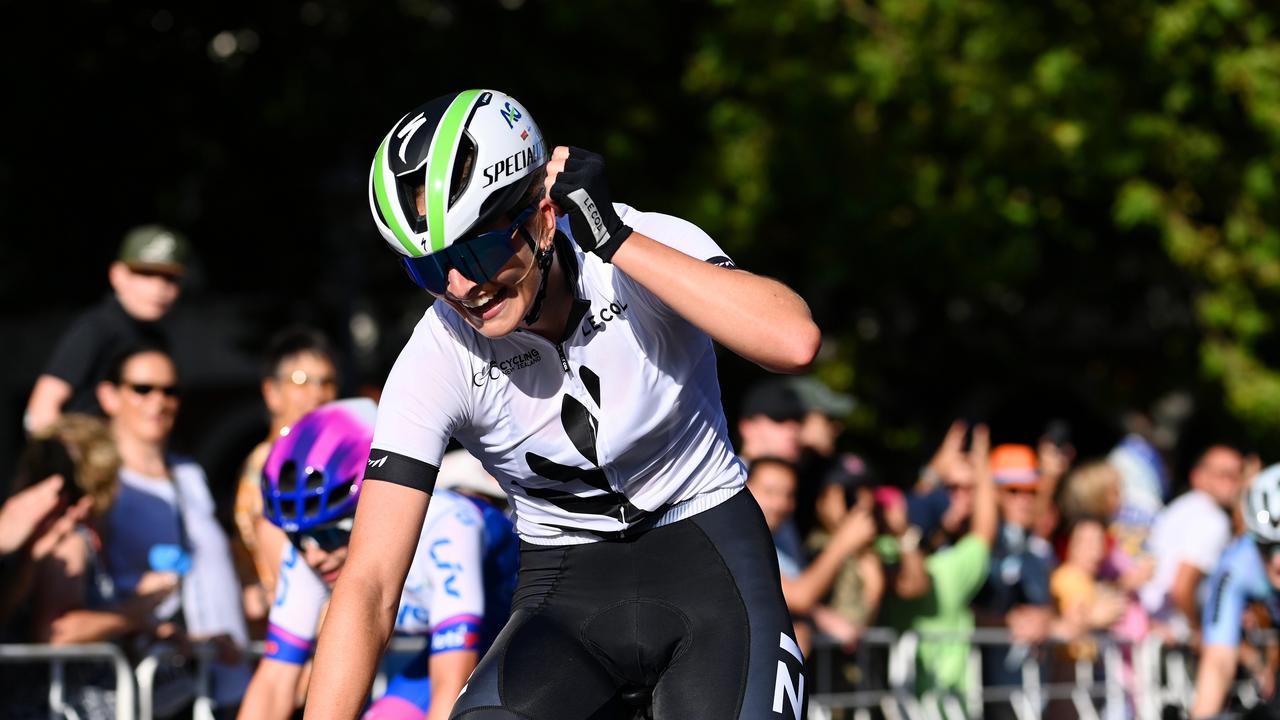 Strong winds favoured aggressive riding, as Wollaston proved too strong. Picture: Getty Images.