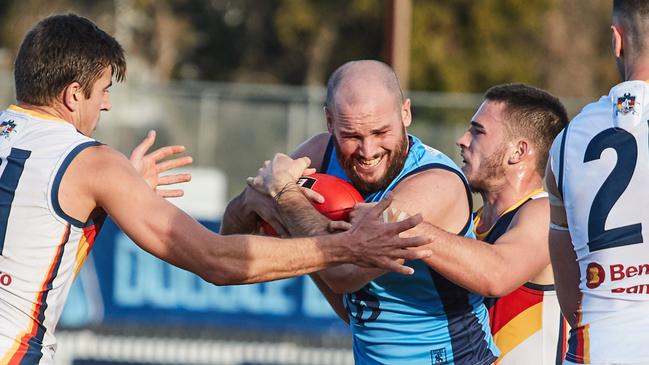 Sturt captain Zane Kirkwood had a huge influence in the win over Adelaide. Picture: Matt Loxton