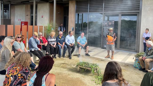 The smoking ceremony at the new Tweed Valley Hospital on Friday, May 10. Picture: Supplied