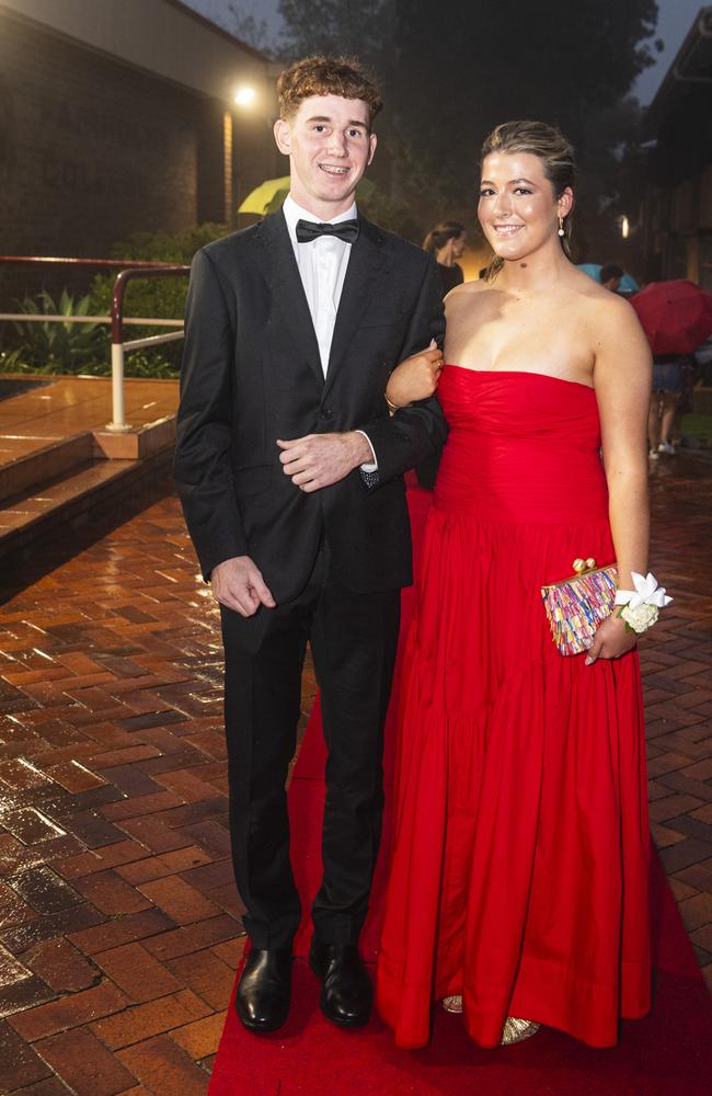 Xavier Austin partners Harriet Smith at Fairholme College formal, Wednesday, March 27, 2024. Picture: Kevin Farmer