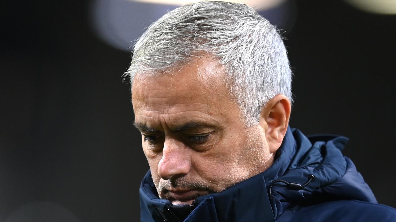Jose Mourinho was not impressed. (Photo by Michael Regan/Getty Images)