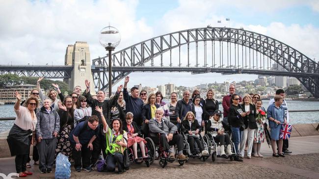 Macarthur Disability Services participants and staff at the Sydney Opera House on Tuesday, October 16.