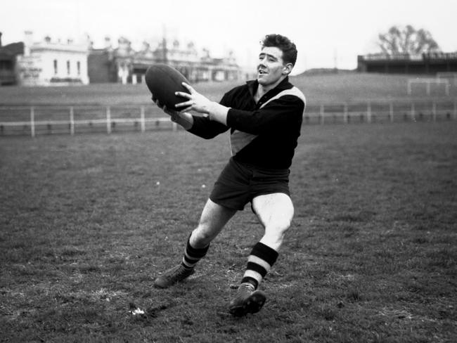 Tom Hafey played 67 matches for Richmond in the 1950s.