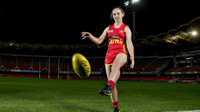 Suns Winter Series player Mary Ross at Metricon Stadium, Carrara. Picture: Jerad Williams