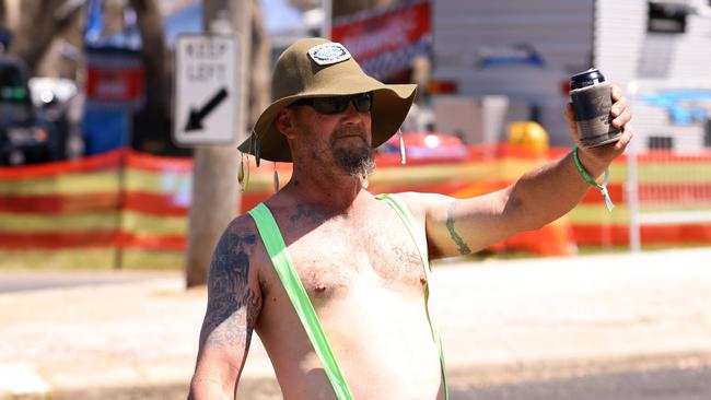 Glen Dennis wore an iconic green mankini.Picture: NewsWire / Damian Shaw