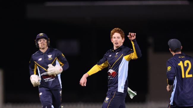 Hugh Weibgen in action during the T20 Max competition. Photo: Queensland Premier Cricket.