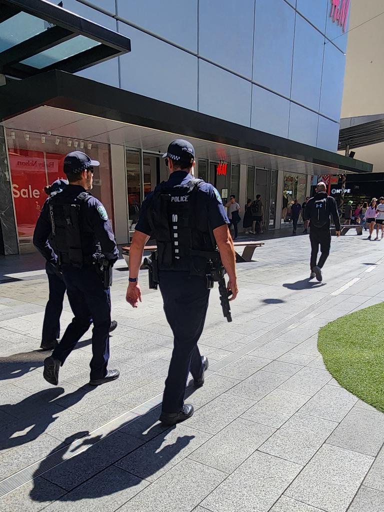 The officers were spotted in the city on Thursday. Picture: Brenton Edwards