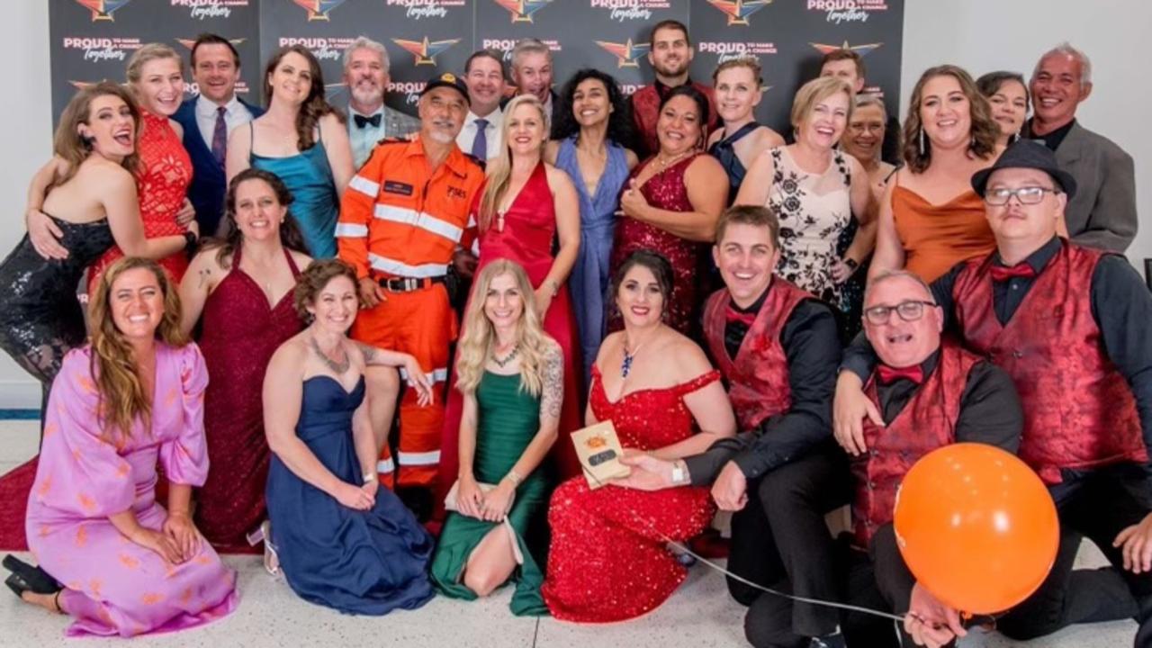 The Cairns SES team at the FNQ Emergency Services Gala Ball. Photo: supplied.