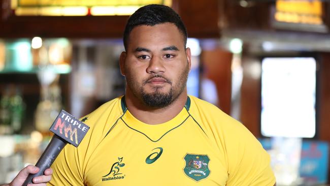 Wallabies stars Taniela Tupou at Gilhooleys Irish Pub. Pic Annette Dew