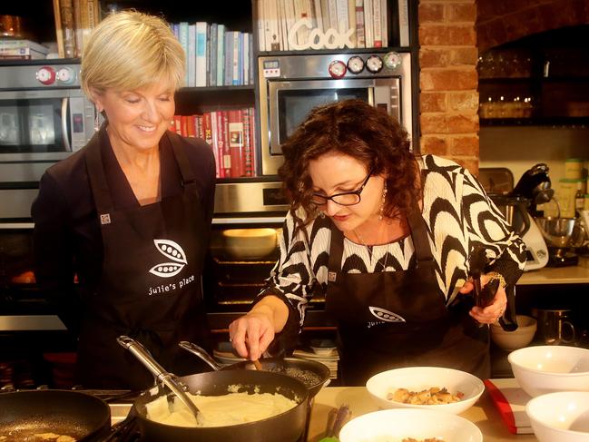 Goodwin with former Foreign Minister Julie Bishop. Picture: Sue Graham