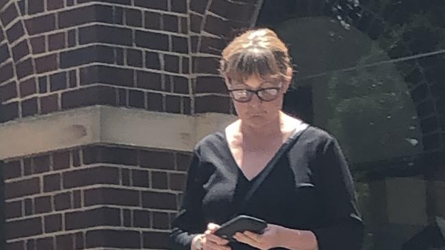 Kathryn Michelle Baker, 42, of Newport, outside Manly Local Court on December 21, 2022, where she was convicted of high range drink driving after blowing five times over the limit. Picture: Manly Daily