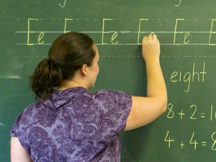 03/03/2011 EDUCATION: 03/03/2011 EDUCATION: Generic photo of a teacher writing on a blackboard in a classroom.