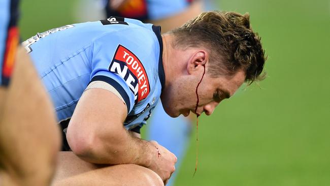 Cameron Murray down injured. Picture: NRL Photos/Gregg Porteous