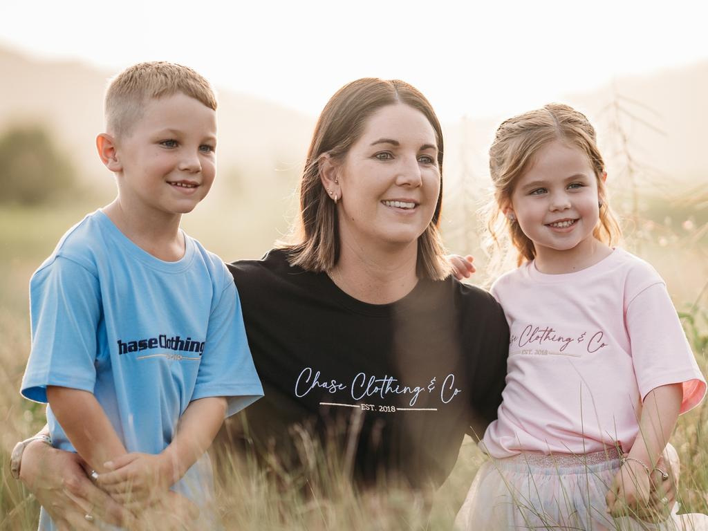 Chase Clothing & Co founder Danielle Barry and children Chase and Layla