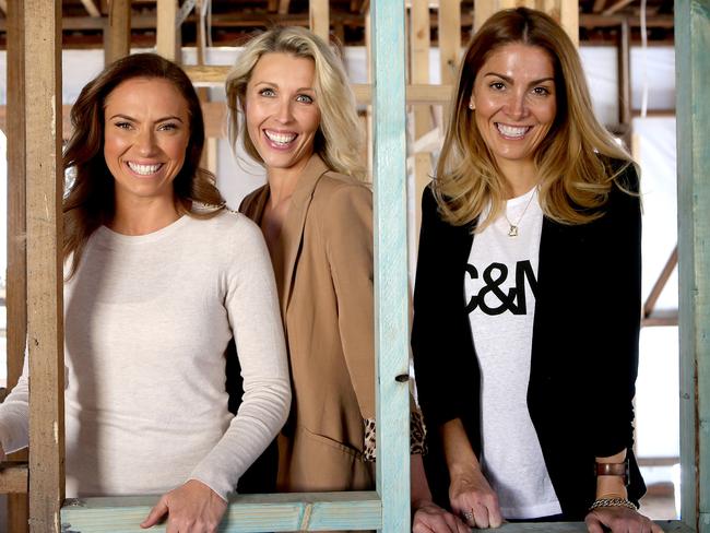 The women behind Three Bird Renovations, Bonnie Hindmarsh, Lana Taylor and Erin Cayless. Picture: Chris Pavlich