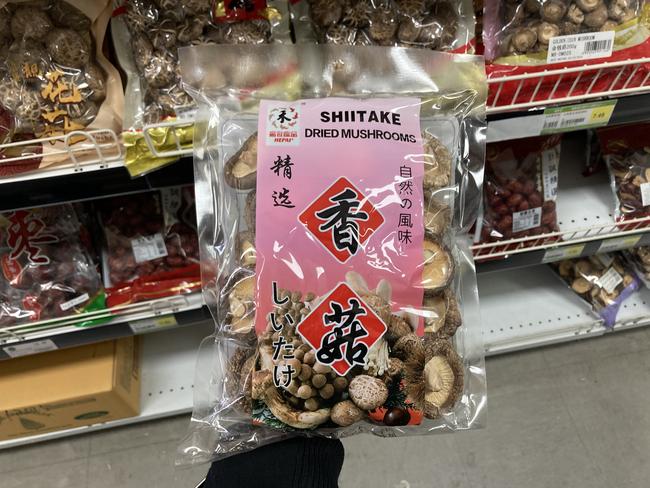 An assortment of dried mushrooms at Besneu Mart in Mount Waverley. Picture: Brooke Grebert-Craig