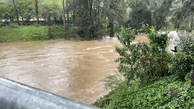 Stonequarry Creek, Picton. An evacuation warning for Picton CBD has been issued by the SES on April 7, 2022. Picture: Annie Lewis