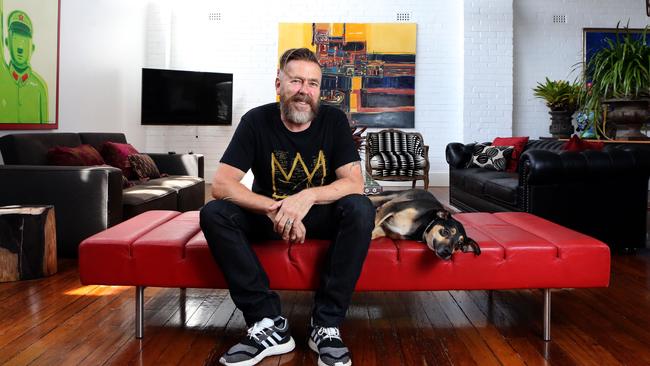 Peter Lang in his loft in inner Sydney Beaconsfield. Picture: James Croucher