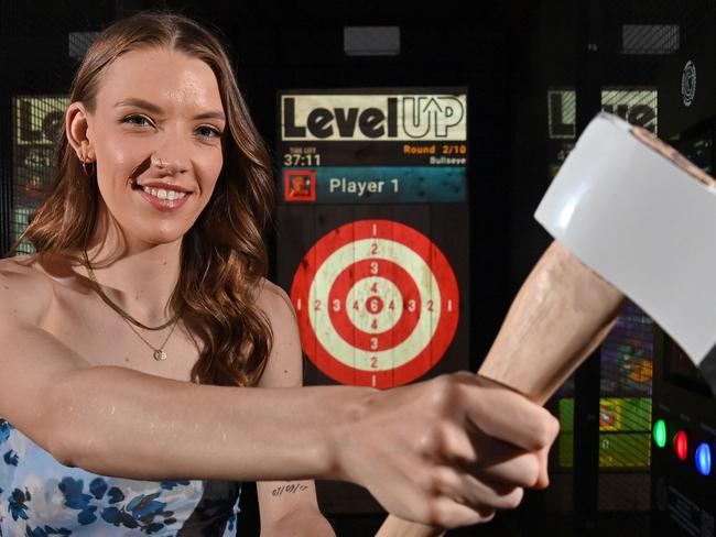 25/10/24. Level Up, a new venue with axe throwing, shuffle board, rooftop caravan bar opening in former iconic Red Square venue. Opening on November 1 - Rudi and Chloe.Picture: Keryn Stevens