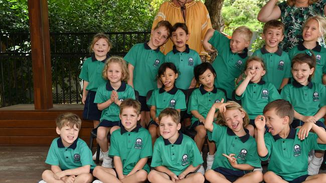 MY FIRST YEAR: Funny faces. Matthew Flinders Anglican College Preps. Picture: Patrick Woods.