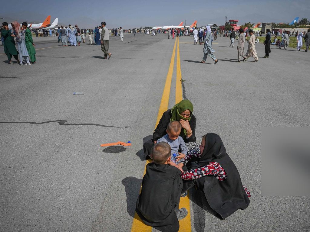 Women and children are concerned their lives will change dramatically under Taliban control. Picture: Wakil Kohsar/AFP