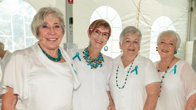 Jan Ryan, Lorette Vella, Rosemary Pietzner and Toni Bennett at the Touch of Teal Soiree for the Trudy Crowley Foundation at the Mantra at the Harbour on Friday, September 8. Picture: Michaela Harlow