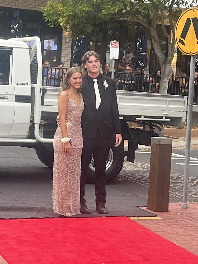 The students of Urangan State High School arrive at their formal.