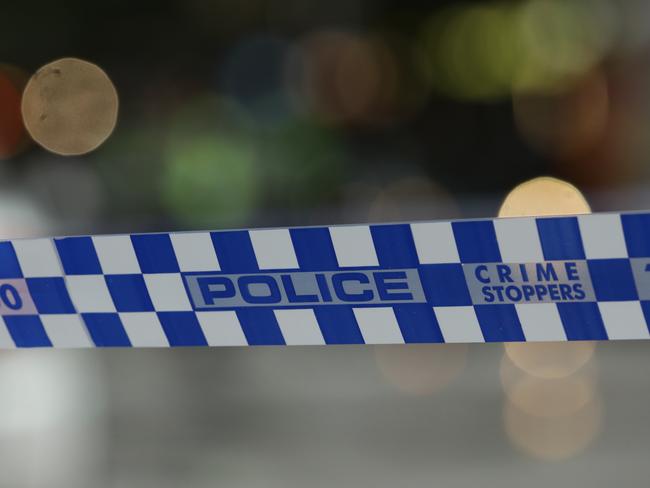 MELBOURNE, AUSTRALIA - NOVEMBER 09: A general view of Police tape on November 09, 2018 in Melbourne, Australia. A man has been shot by police after setting his car on fire and stabbing several people in Bourke St mall in Melbourne's CBD this afternoon. The man was arrested at the scene and has been taken to hospital under police guard in a critical condition. (Photo by Robert Cianflone/Getty Images)