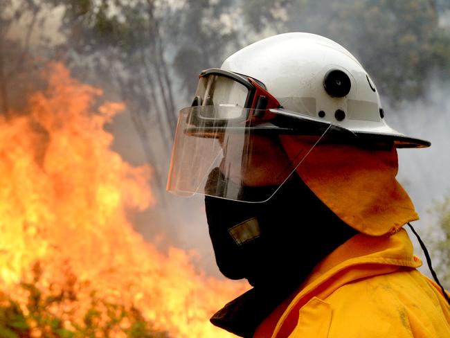 Firefighters backburn along Putty Road in Colo Heights in Sydney, Saturday, November 16, 2019. High temperatures, low humidity and gusty winds are threatening NSW this weekend, with severe fire danger ratings for regions in the north of the state. (AAP Image/Jeremy Piper) NO ARCHIVING