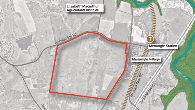 An application map of the site at Mount Taurus where 1800 new homes could be built. Picture: Mulpha Australia