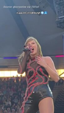 Taylor Swift caught wiping snots during chilly tour