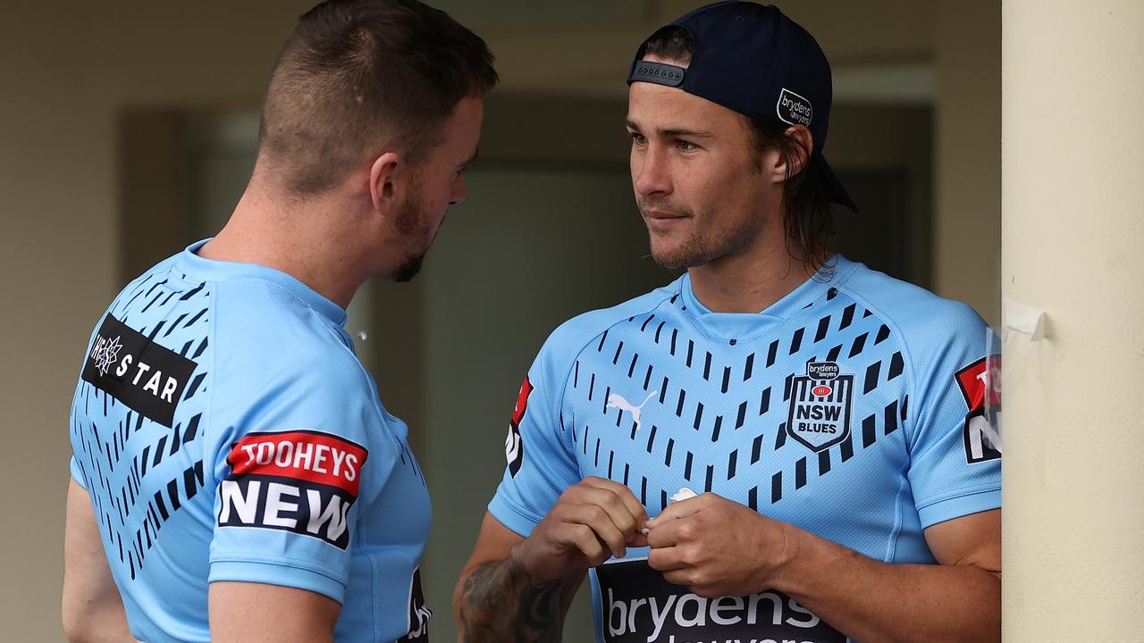 Nicho Hynes is battling with Jarome Luai and Cody Walker for the NSW No.6 jersey. Picture: Paul Kane / Getty Images