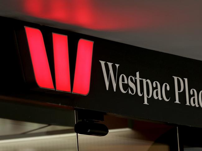 SYDNEY, AUSTRALIA - MARCH 27:  The Westpac Banking Corp. logo at Westpac Place building on March 27, 2024 in Sydney, Australia. In the last quarter, Westpac Bank reported a quarterly cash profit of A$1.8 billion, meeting consensus expectations, while NAB experienced a 17% decline in first-quarter cash profit compared to the previous corresponding period, reflecting varying performances among the major Australian banks. (Photo by Brendon Thorne/Getty Images) (Photo by Brendon Thorne/Getty Images)