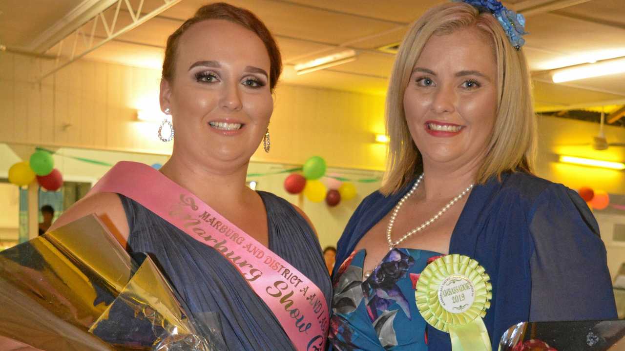 Miss Show Girl 2019 Elizabeth Boughen and Rural Ambassador 2019 Korrina Nelson. Picture: Ebony Graveur