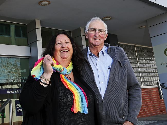 Central Coast Councillors Amanda Diprose and Garry Carpenter. PICTURE CHRIS KIDD