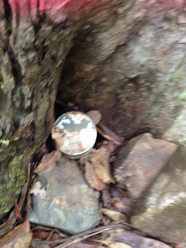 A jar containing strange items.
