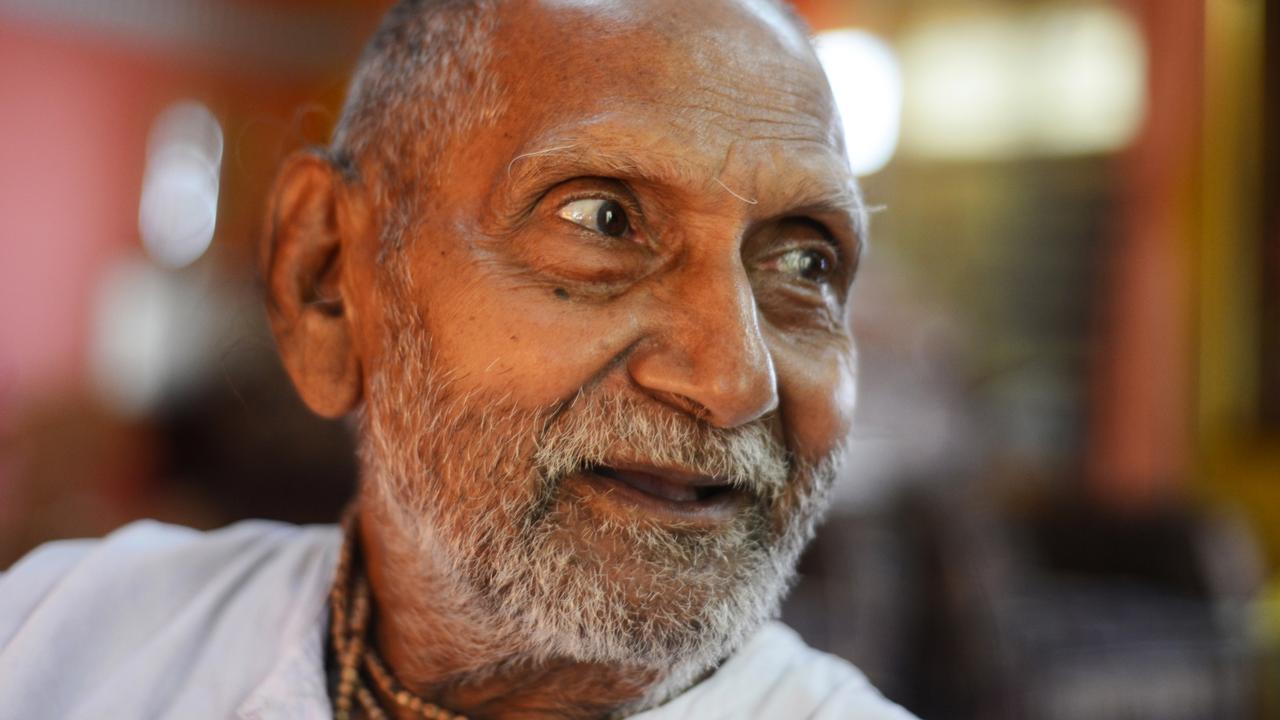 Mr Sivananda could be the oldest man who has ever lived. Picture: Dibyangshu Sarkar/AFP