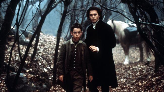 Actor Johnny Depp in scene from the film <i>Sleepy Hollow</i>.