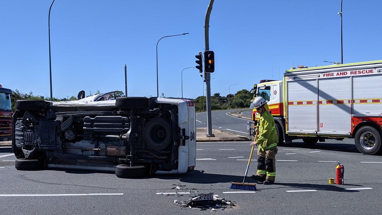 Sams Rd was blocked as a result of the crash. Picture: Zoe Devenport and Christina Stiles